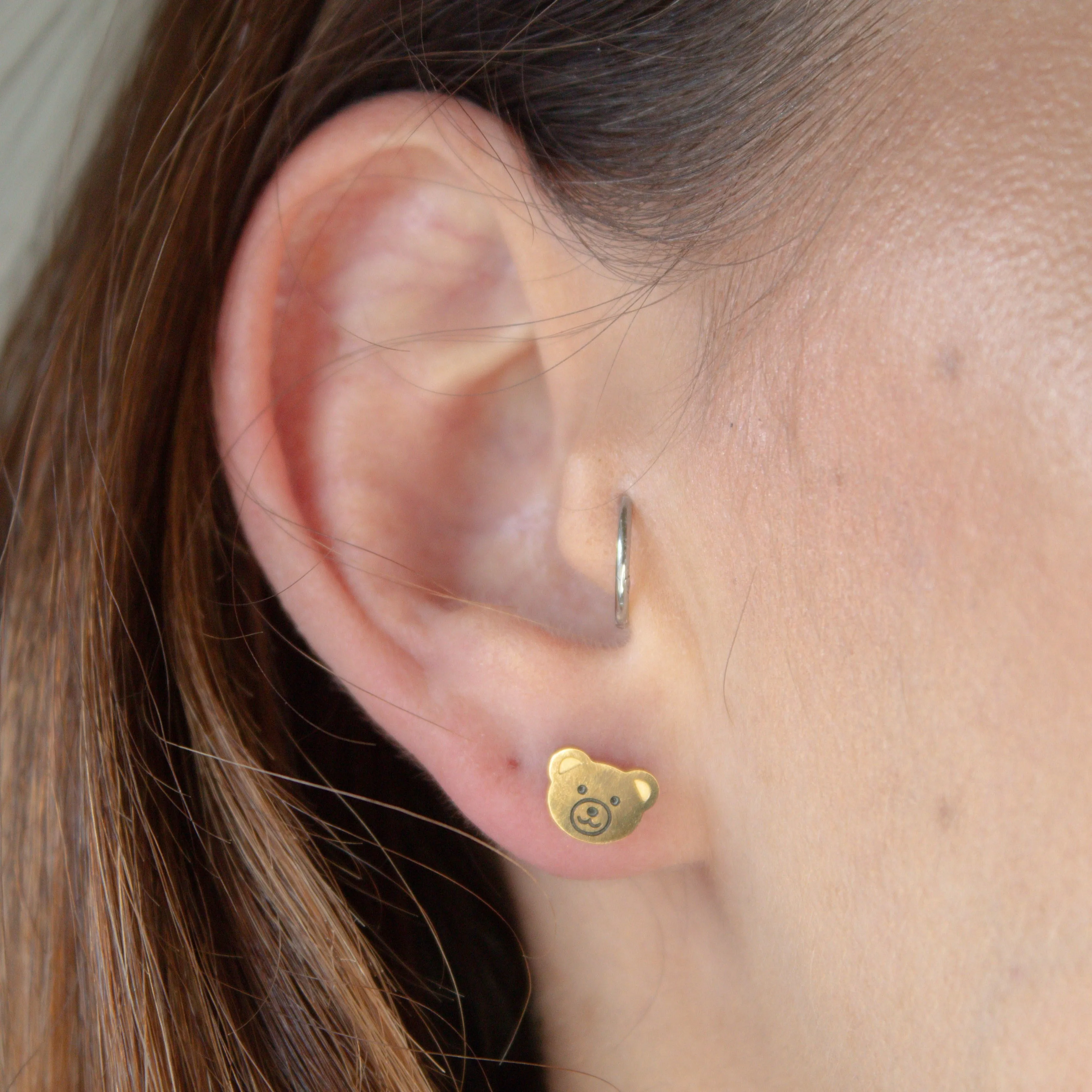 Teddy Face Hypoallergenic Earrings