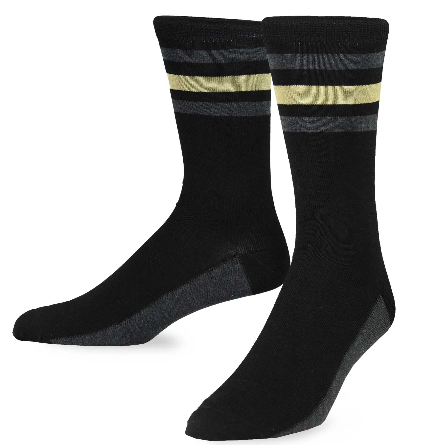 TeeHee Socks Men's Casual Cotton Crew Stripe 3-Pack (50455)