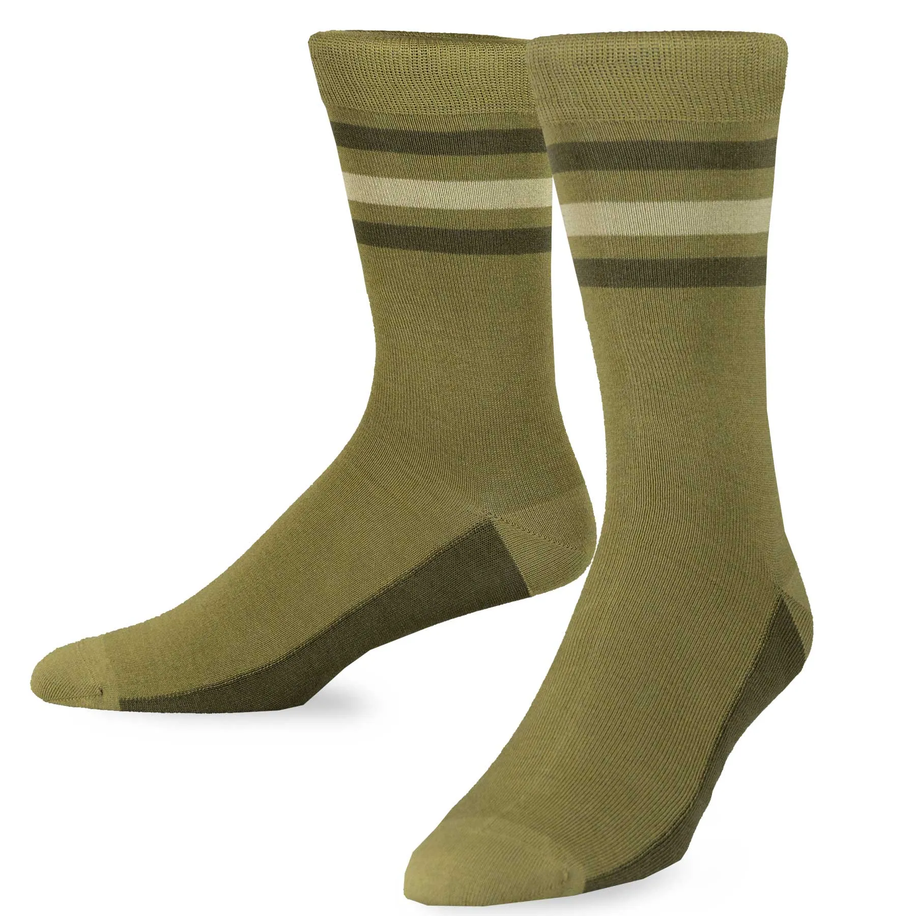 TeeHee Socks Men's Casual Cotton Crew Stripe 3-Pack (50455)
