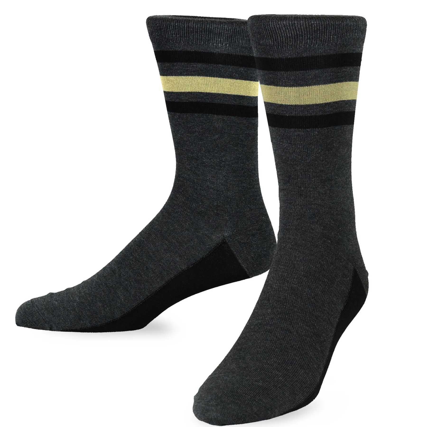 TeeHee Socks Men's Casual Cotton Crew Stripe 3-Pack (50455)