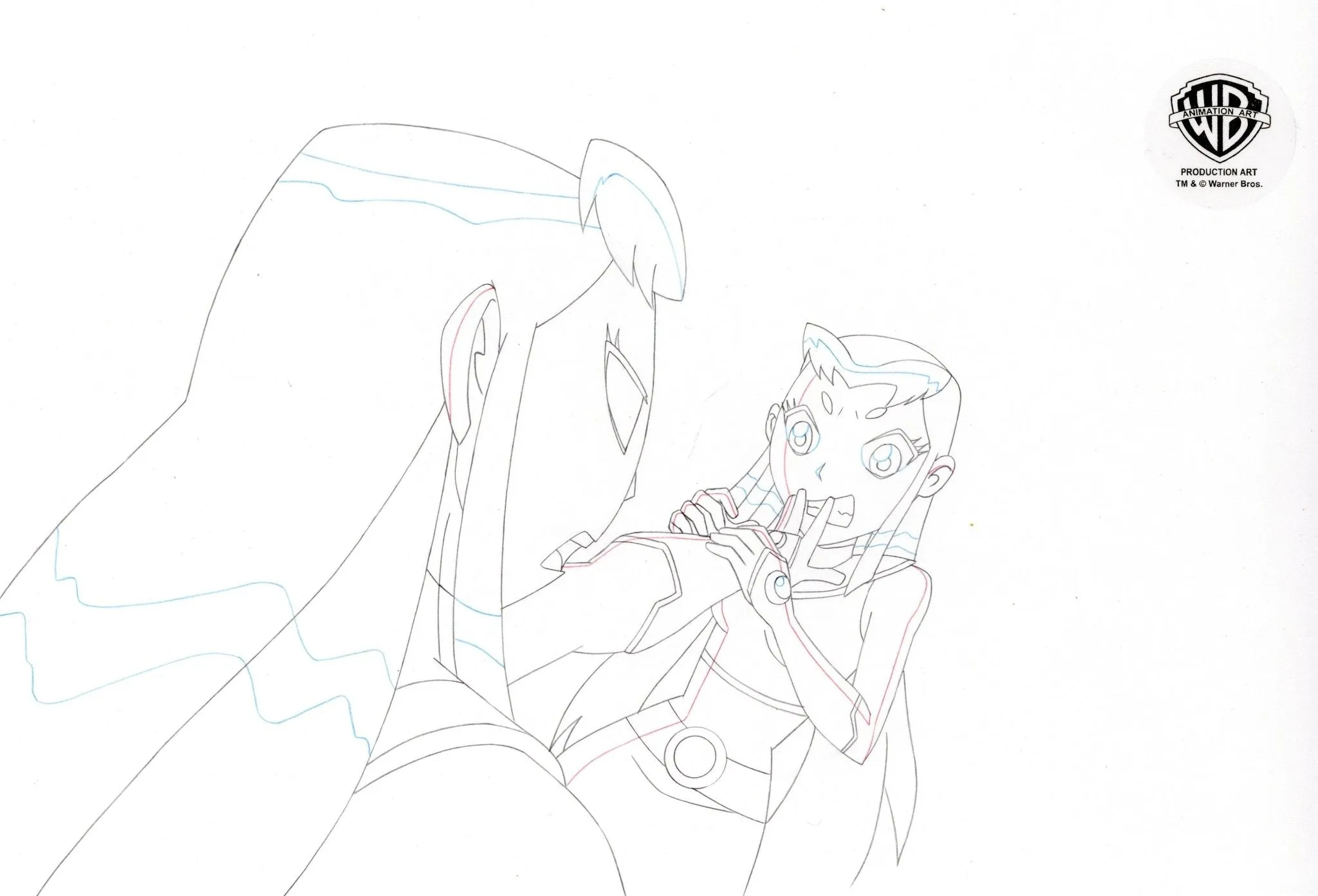Teen Titans Original Production Drawing: Starfire, Nega Starfire