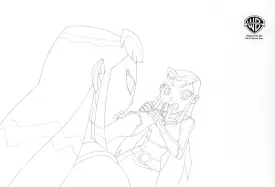 Teen Titans Original Production Drawing: Starfire, Nega Starfire