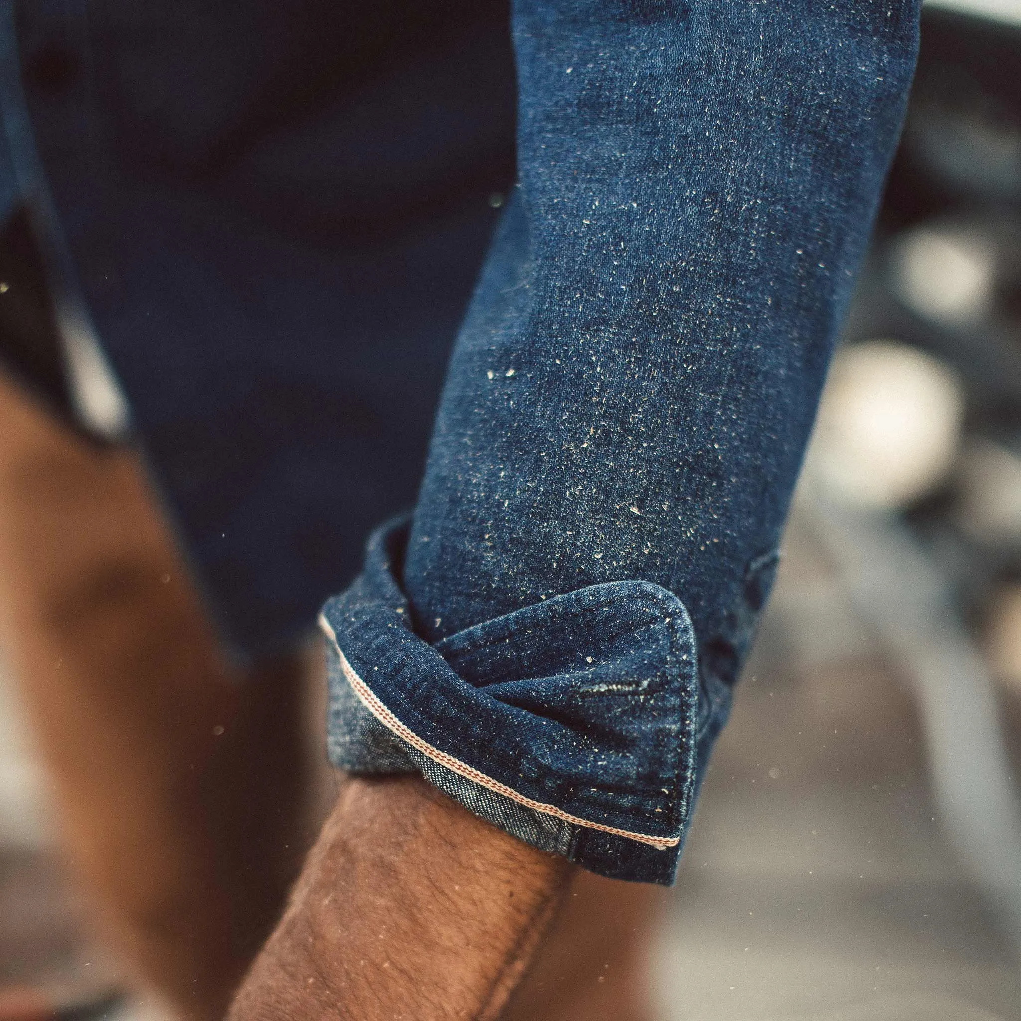 The Cash Shirt in Washed Selvage Denim