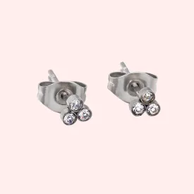 Trio Cubic Zircona Mini Hypoallergenic Earrings