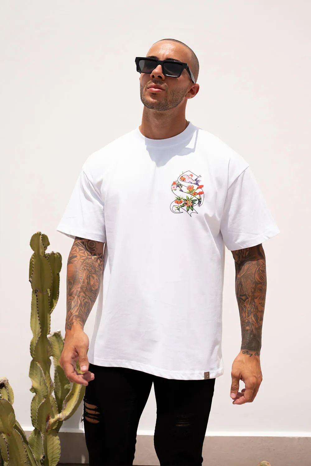 Tropical Logo Tee - White