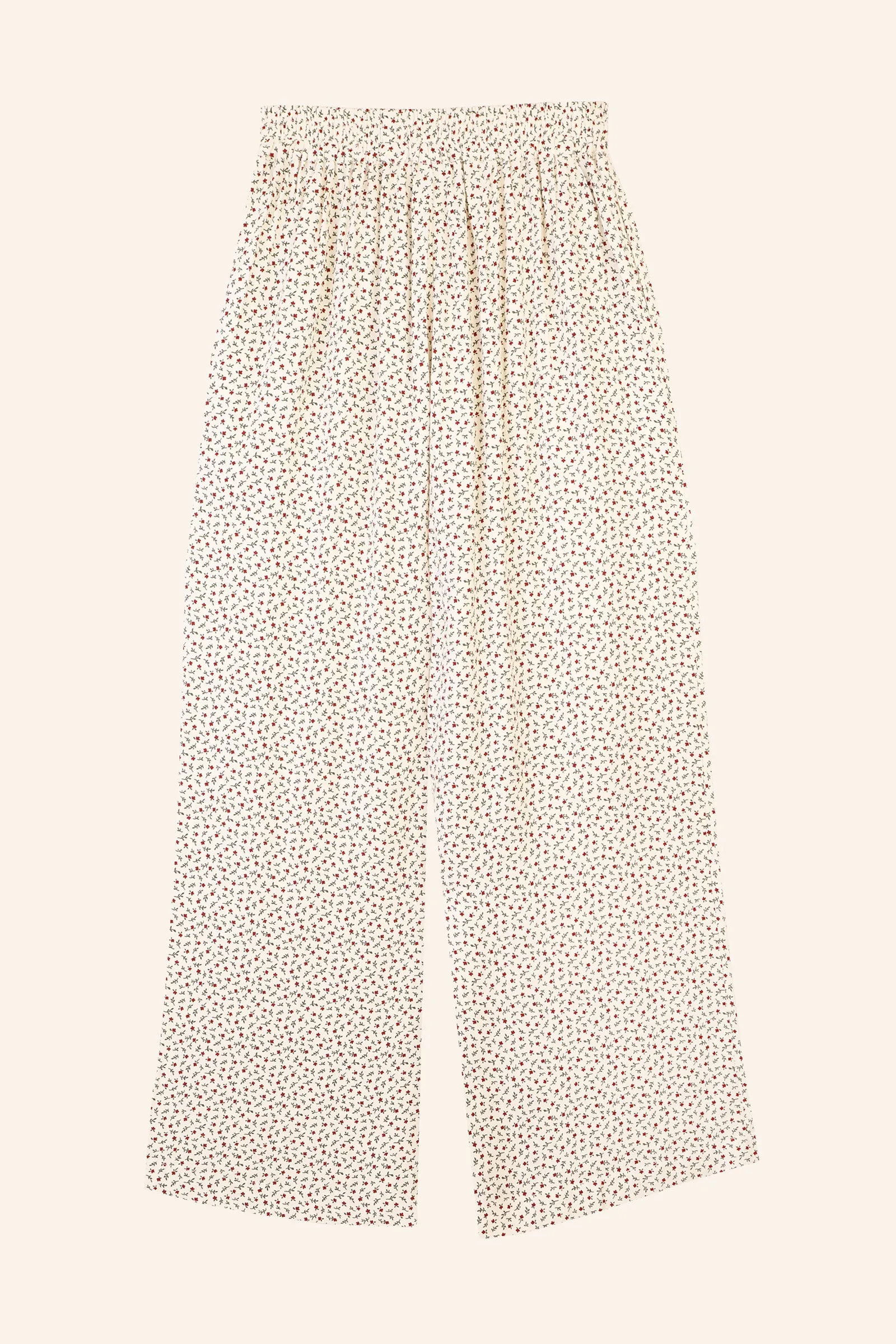 Tupelo Trouser Red Ditsy Floral