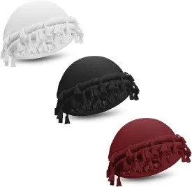 Turban for Men Adjustable Halo Silk Satin Lined Cap for Women Durag Twist Head Wraps Hat Elastic Pre Tie Beniee