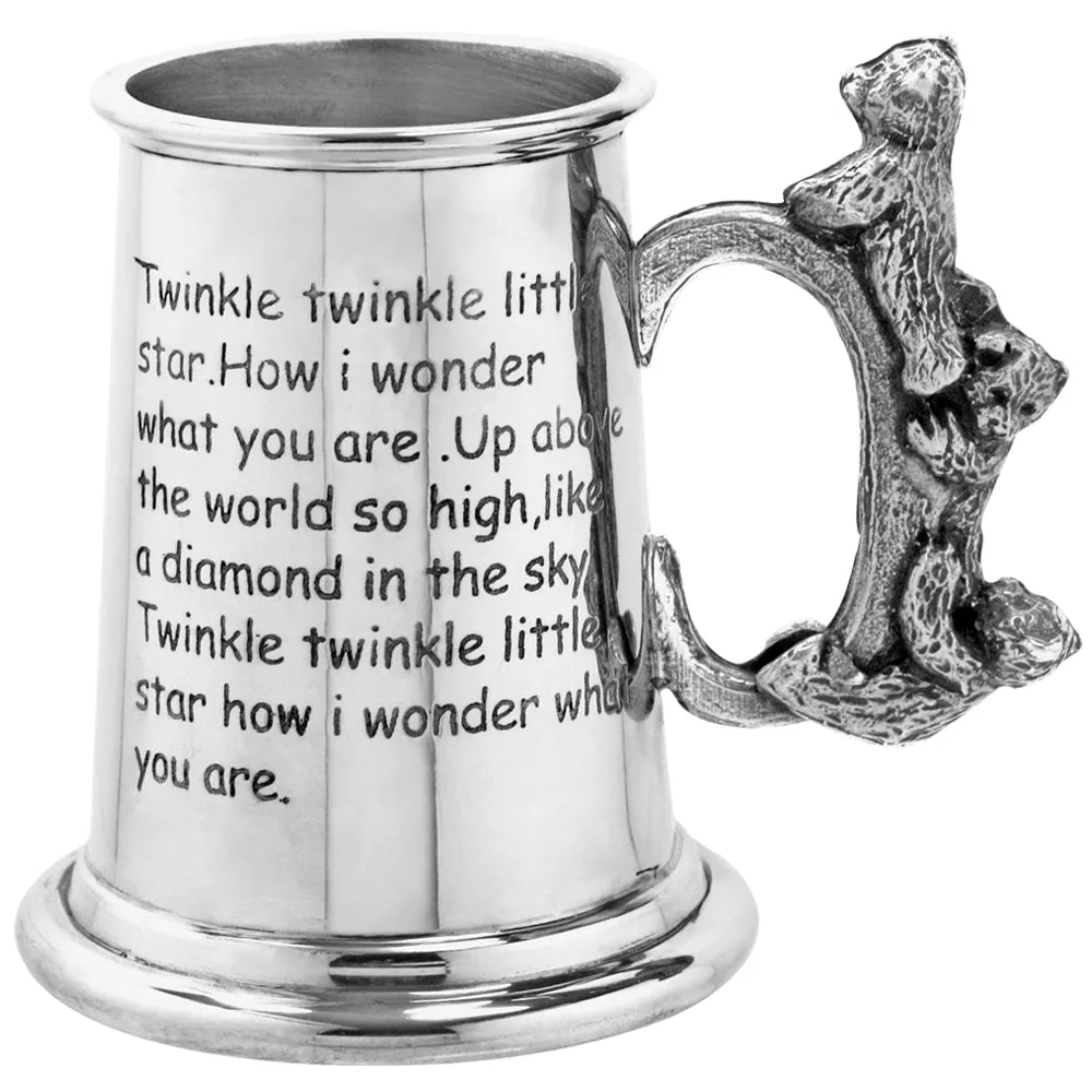 Twinkle Twinkle Little Star Childrens Pewter Christening Cup