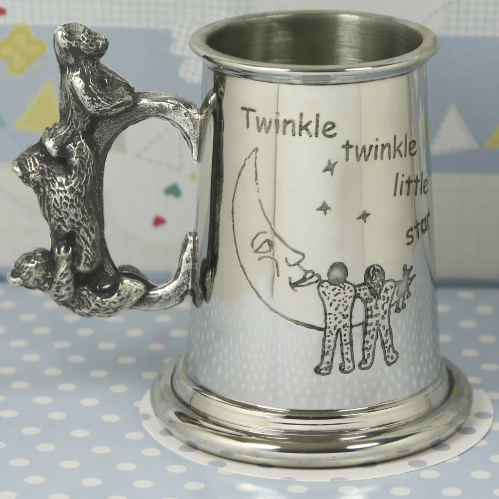 Twinkle Twinkle Little Star Childrens Pewter Christening Cup