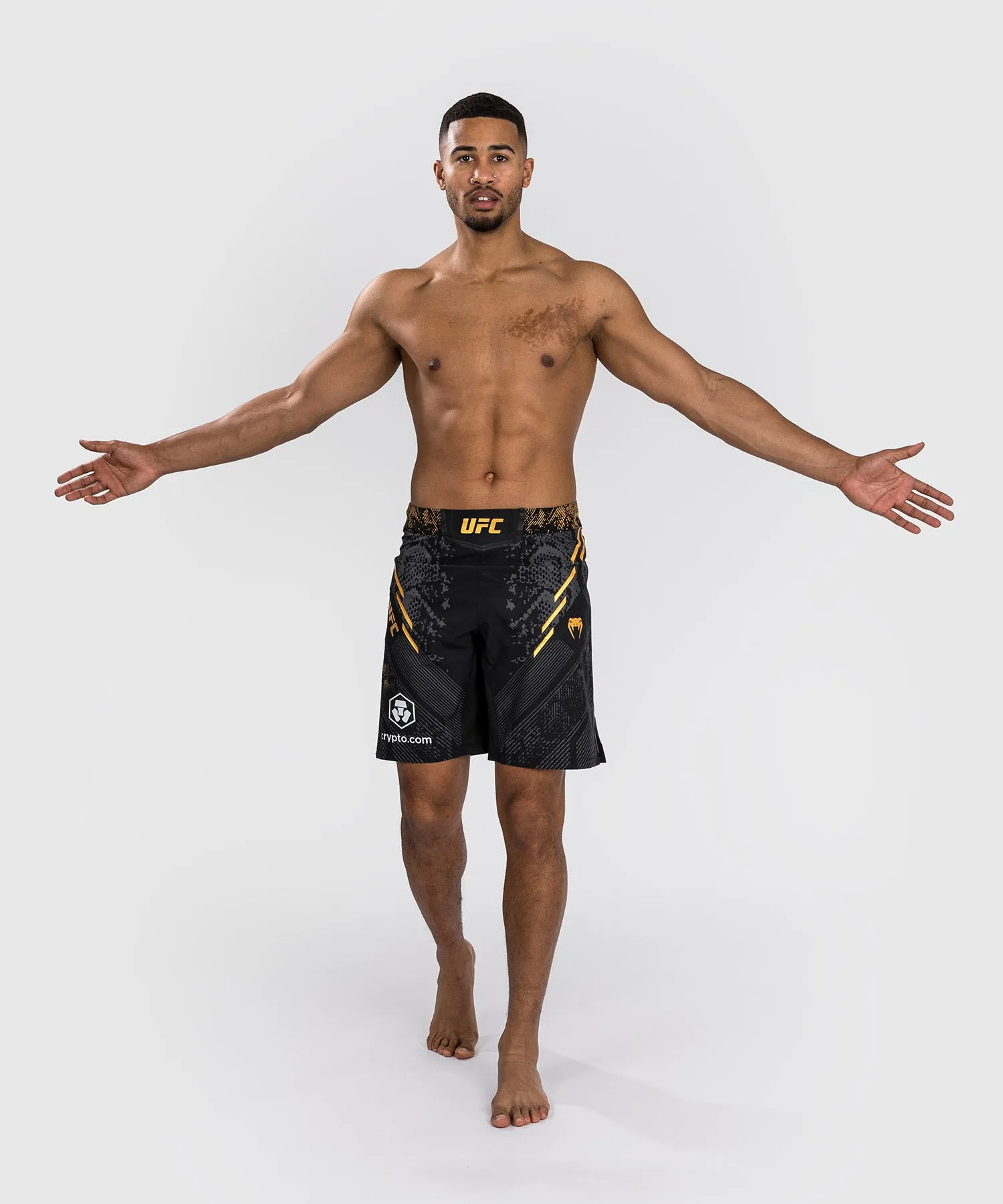 Venum Personalized Authentic UFC Adrenaline Mens Fight Night Long Fit Fight Short - Black/Gold