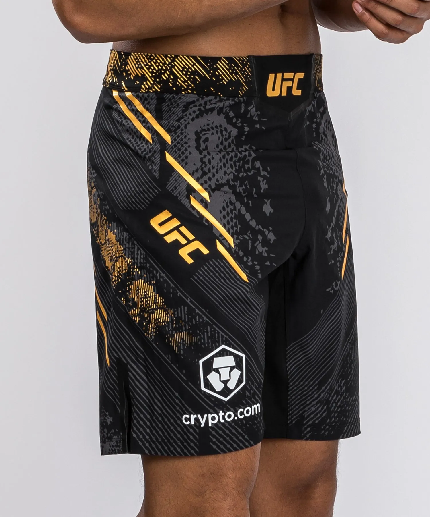 Venum Personalized Authentic UFC Adrenaline Mens Fight Night Long Fit Fight Short - Black/Gold
