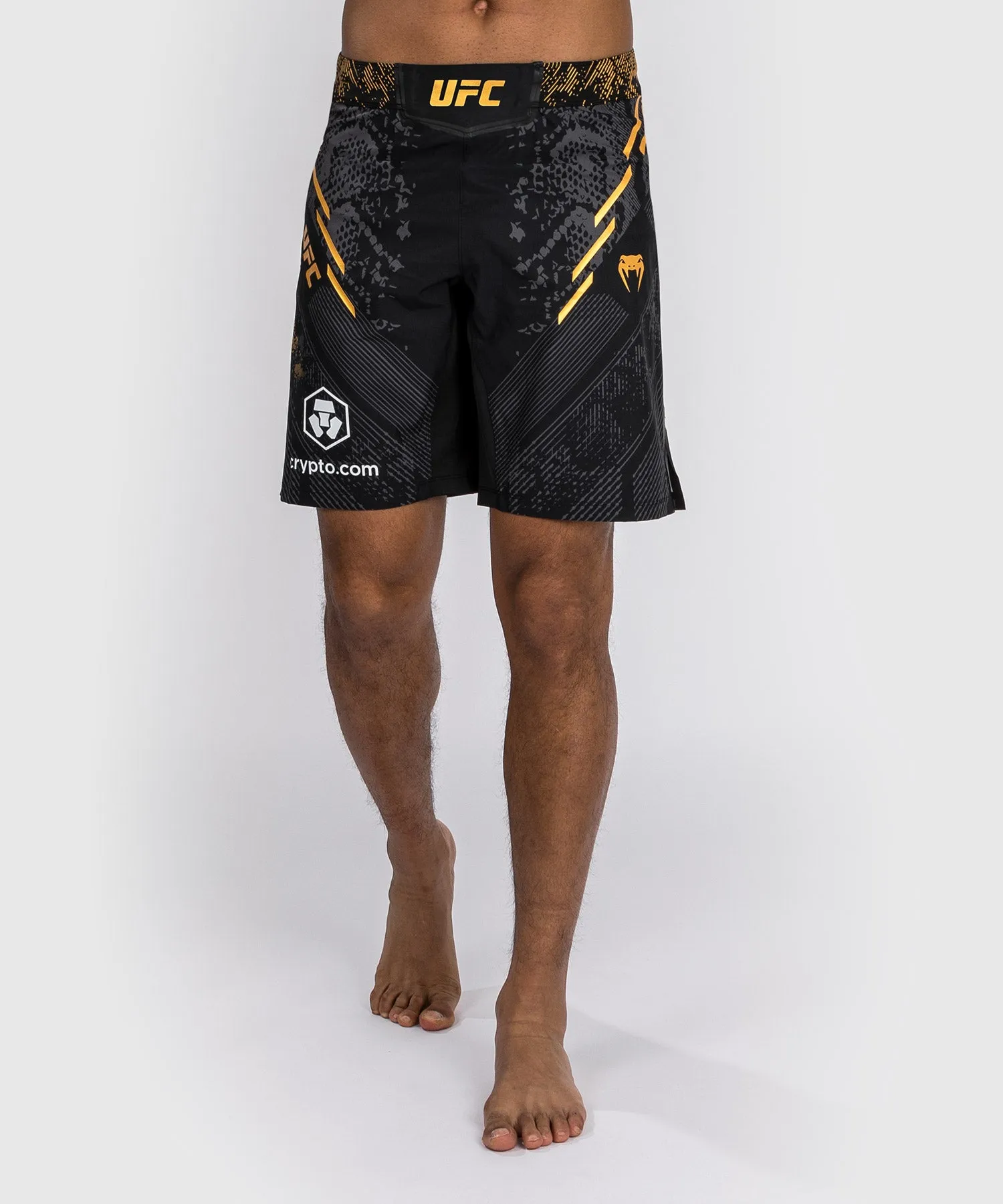 Venum Personalized Authentic UFC Adrenaline Mens Fight Night Long Fit Fight Short - Black/Gold