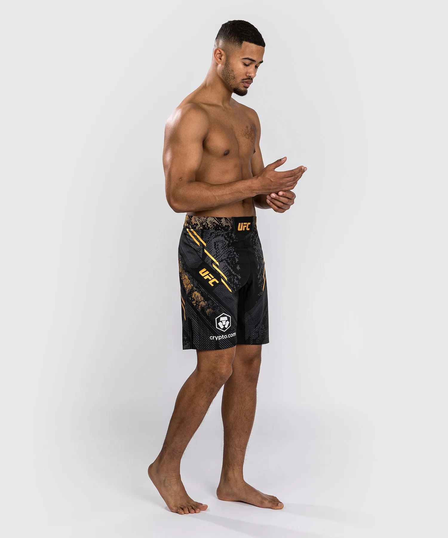 Venum Personalized Authentic UFC Adrenaline Mens Fight Night Long Fit Fight Short - Black/Gold