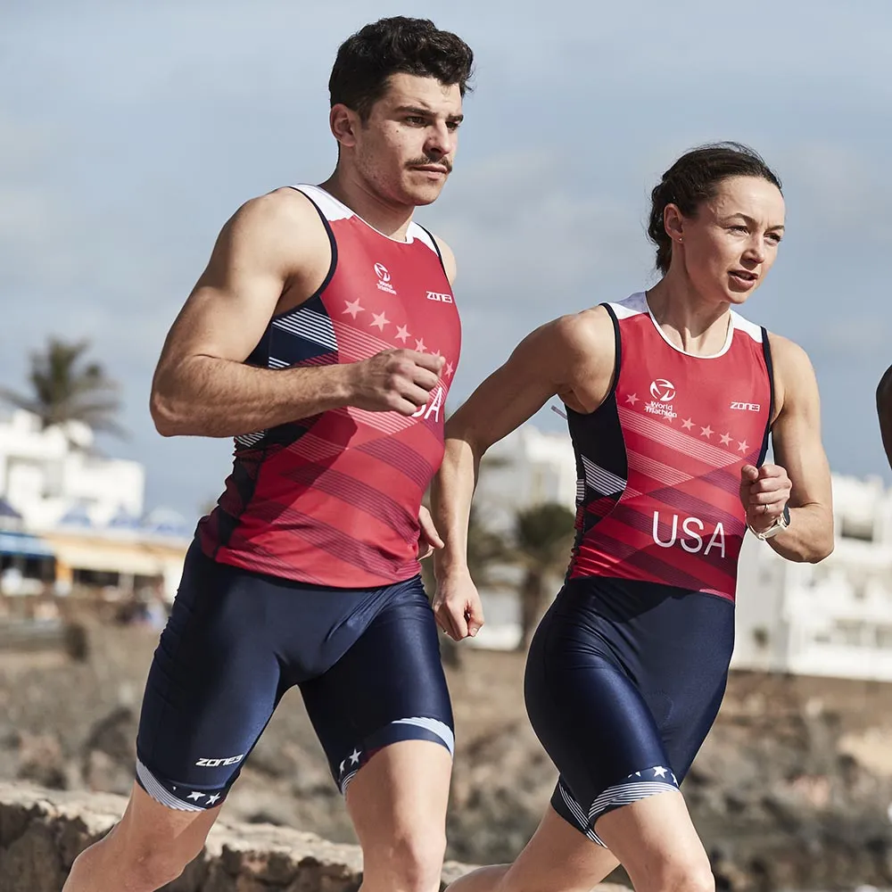 Mens Comfort Tri Shorts by USA Triathlon