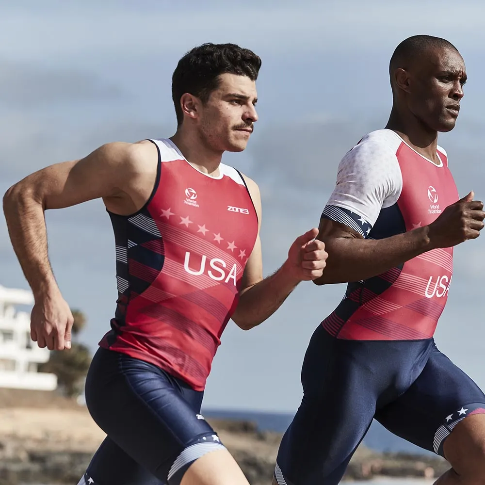 Mens Comfort Tri Shorts by USA Triathlon