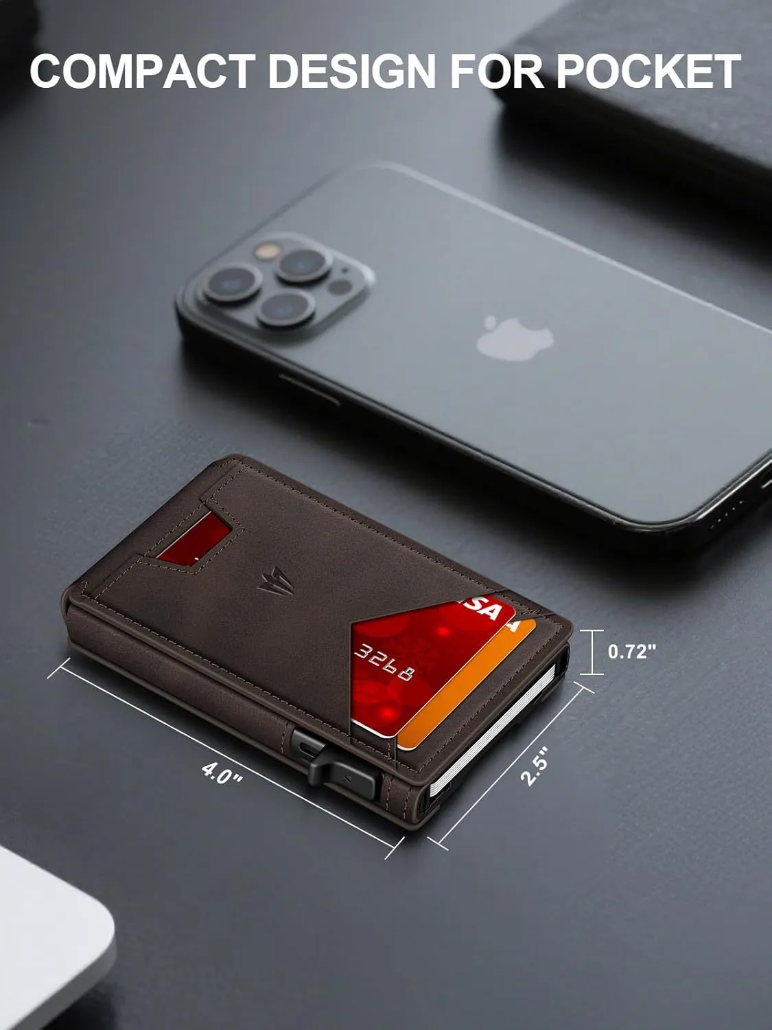 Wallet for Men, Slim Minimalist Wallet with Money Clip ?? ID Window, RFID Blocking Pop-Up Credit Card Holder, Smart Auminum Mens Wallet Holds 9-13 Cards (Magnetic Closure, Gift Box)