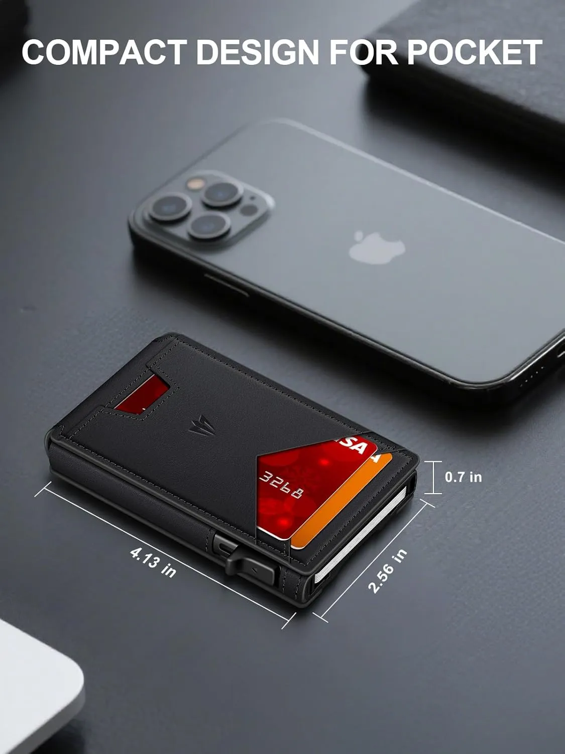 Wallet for Men, Slim Minimalist Wallet with Money Clip ?? ID Window, RFID Blocking Pop-Up Credit Card Holder, Smart Auminum Mens Wallet Holds 9-13 Cards (Magnetic Closure, Gift Box)