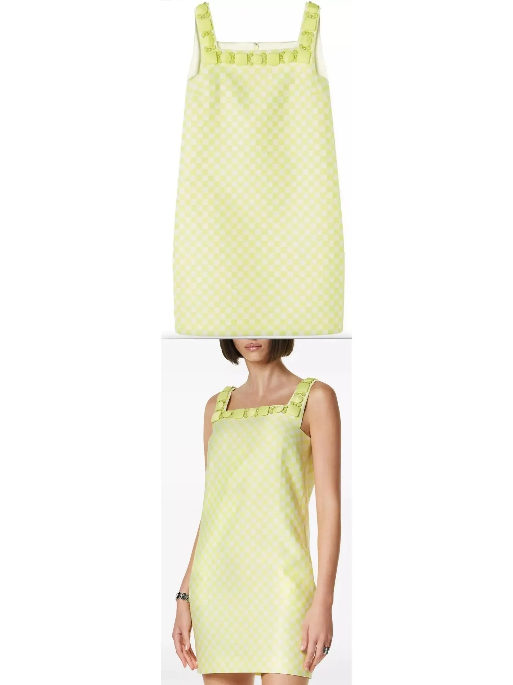 Women’s Bead-Embellished Duchesse Shift Mini Dress