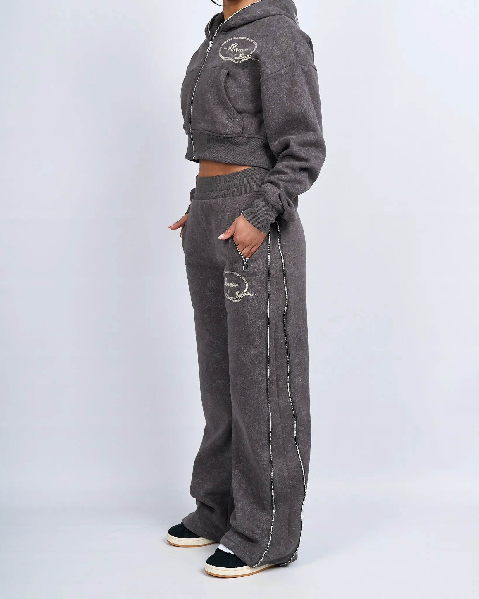 Womens Grey Round Up Straight Leg Joggers