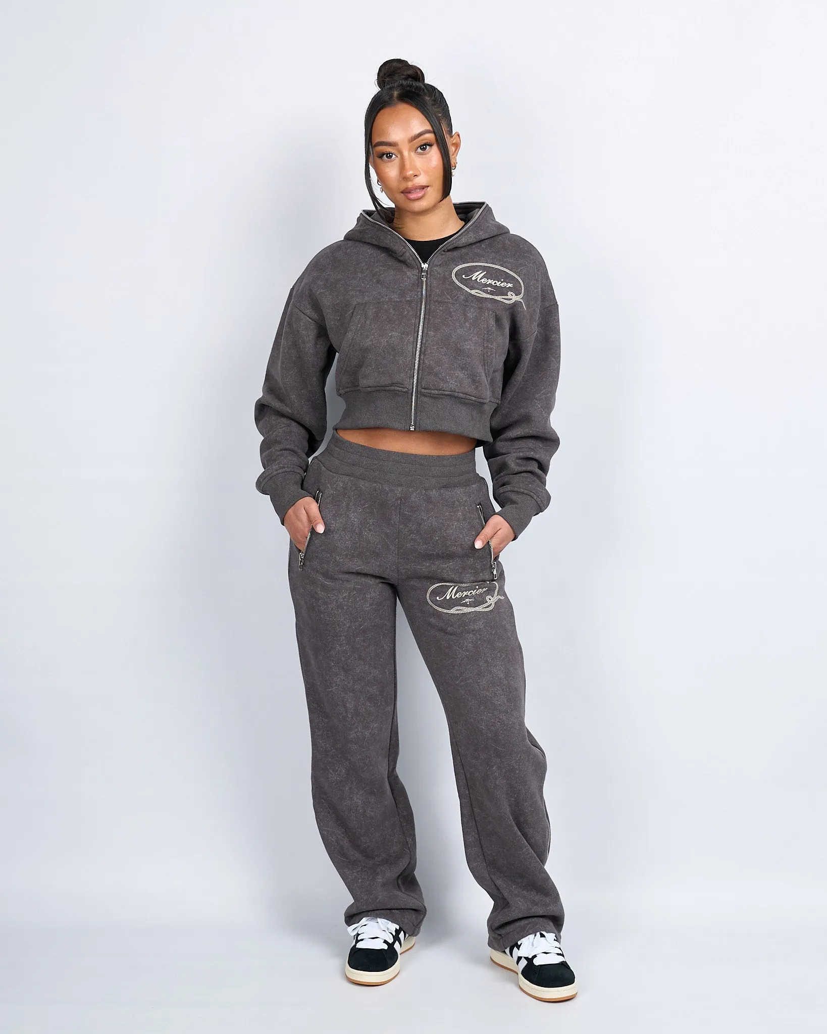 Womens Grey Round Up Straight Leg Joggers