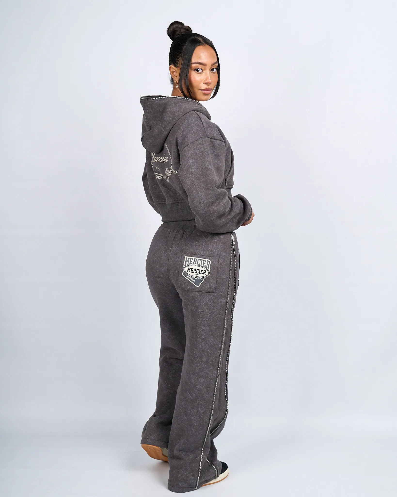 Womens Grey Round Up Straight Leg Joggers