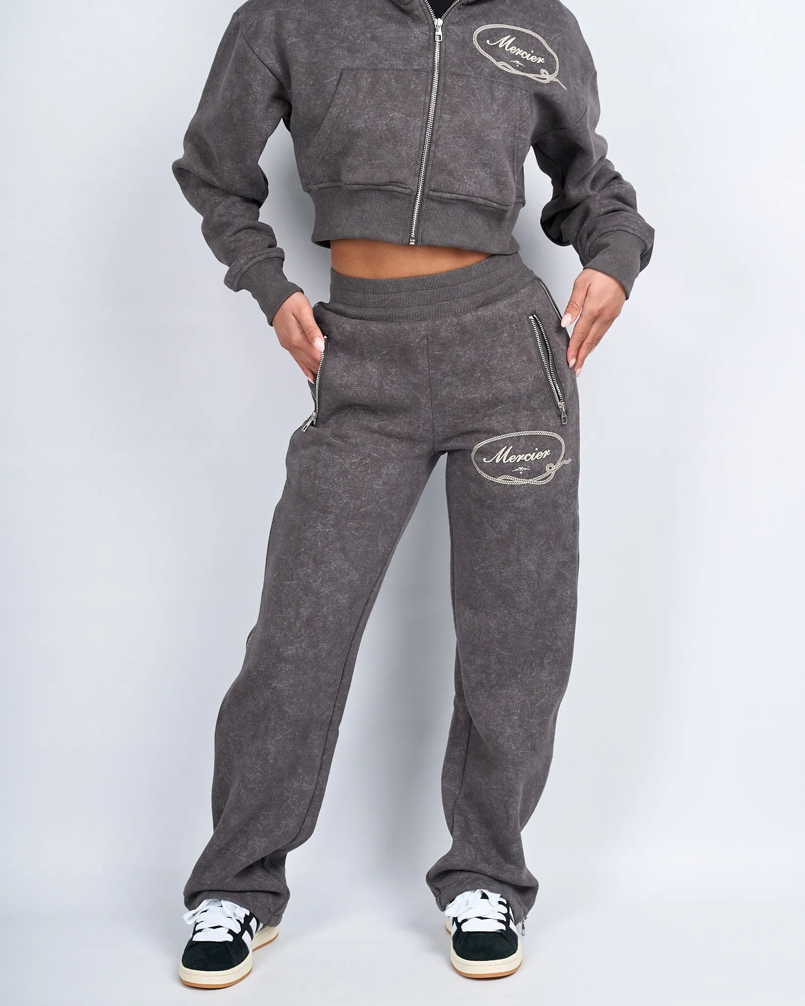 Womens Grey Round Up Straight Leg Joggers
