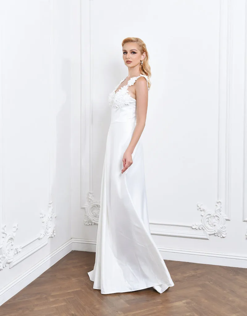 XANDRA LACE TRIM MAXI BL66D31L
